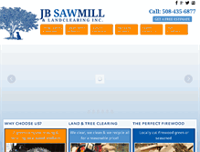 Tablet Screenshot of jbsawmill.com